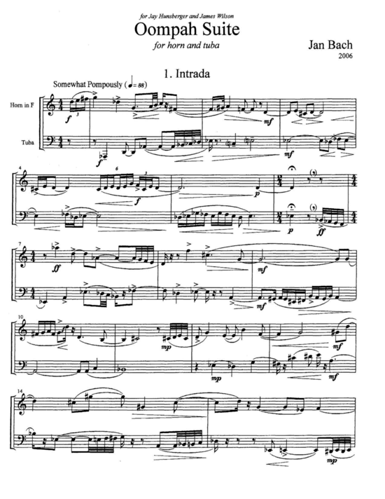 Produktbild zu: Oompah Suite J.S. Bach