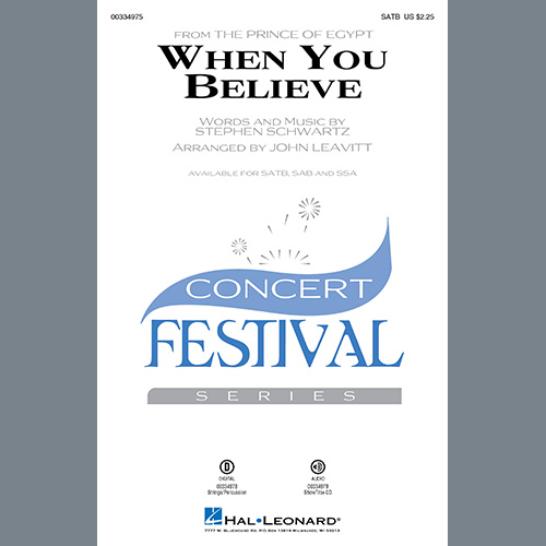 cover: When You Believe (from The Prince Of Egypt) (arr. John Leavitt), Whitney Houston and Mariah Carey, Chor