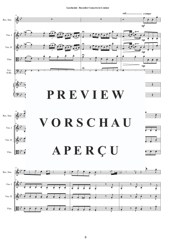 Produktgalerie: Seite 9 von 11 Recorder Concerto in G minor, , Altblockflöte und Kammerorchester