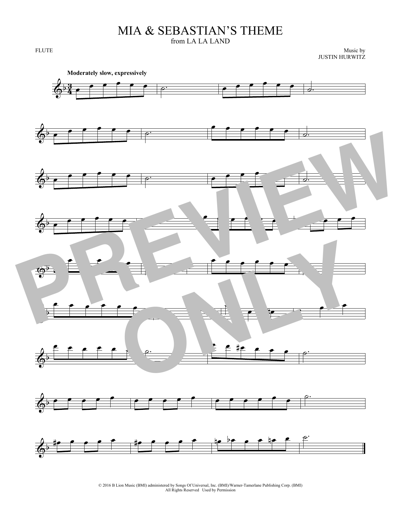 Product gallery: Page 1 of 1 Mia & Sebastian's Theme (from La La Land), Justin Hurwitz