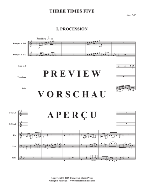 Produktgalerie: Seite 3 von 27 Three Times Five , , (Blechbläser Quintett)