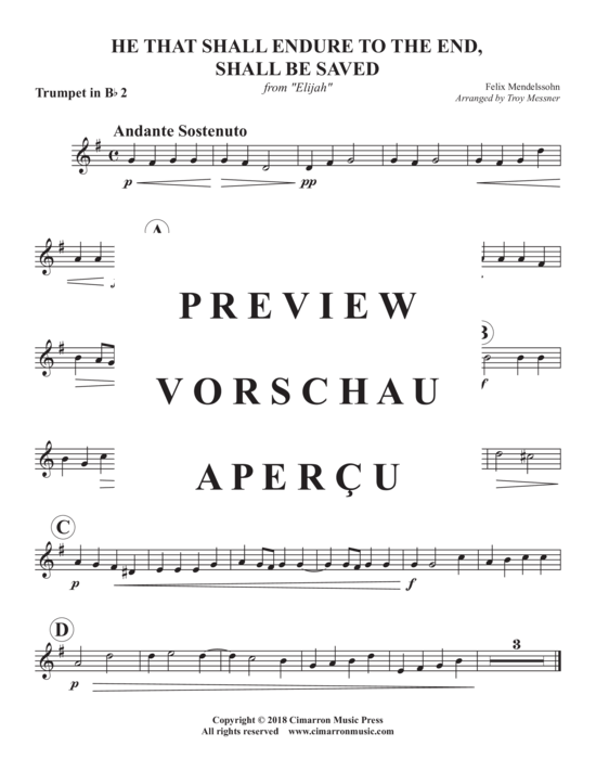 Produktgalerie: Seite 6 von 9 He That Shall Endure to the End, Shall be Saved , , (Blechbläser Quintett)