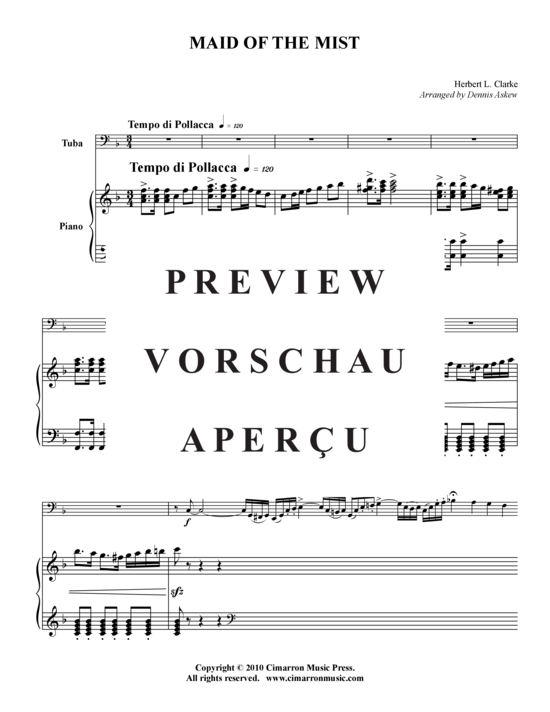 Product gallery: Page 2 of 9 Maid of the Mist , , (tuba + piano)