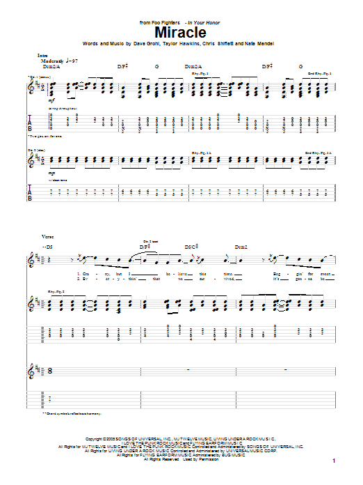 Produktgalerie: Seite 1 von 1 Miracle, Foo Fighters, Gitarre