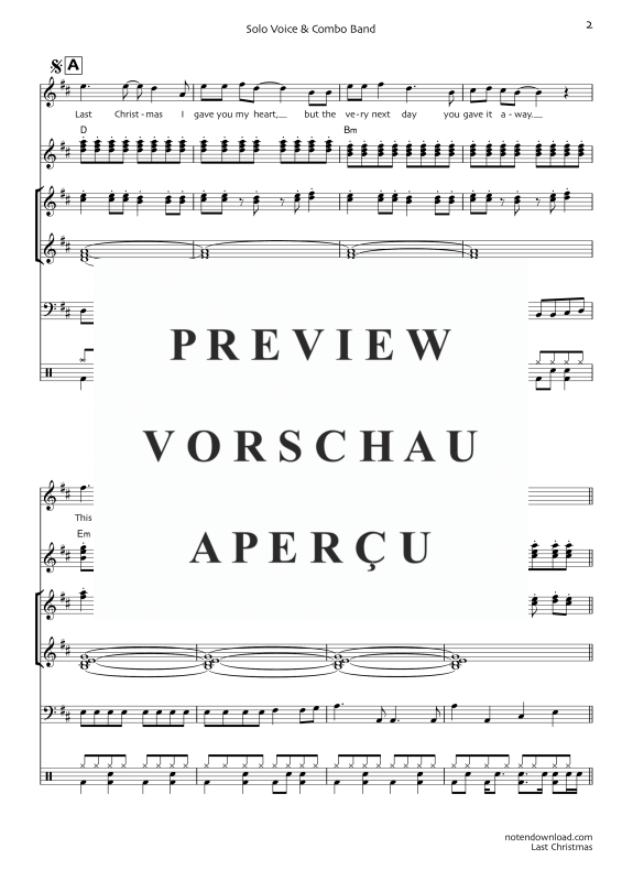 Product gallery: Page 7 of 11 Last Christmas, Wham!, Combo Band - Vocal Version