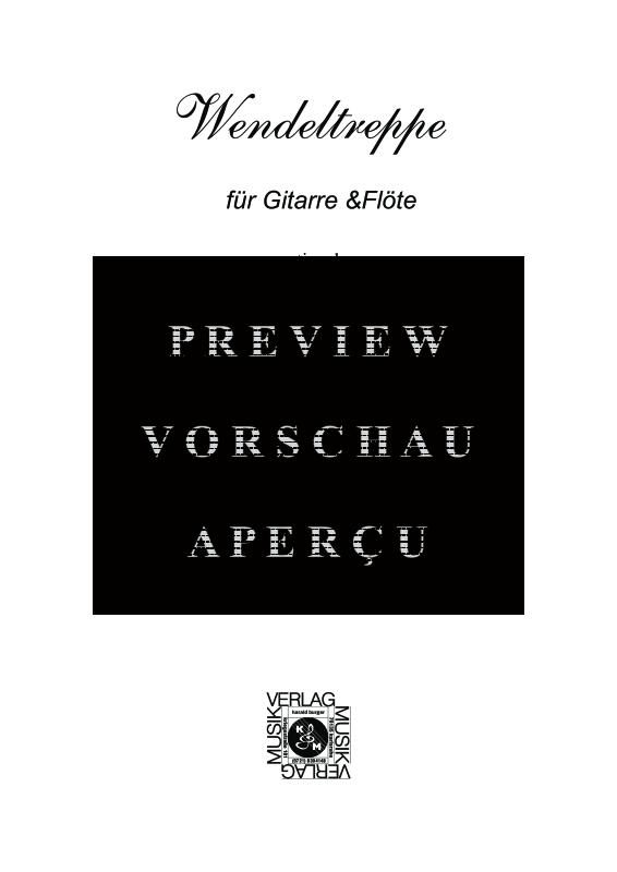 gallery: Wendeltreppe, , Gemischtes Ensemble für Flöte, 2 Gitarren und Cello - Partitur