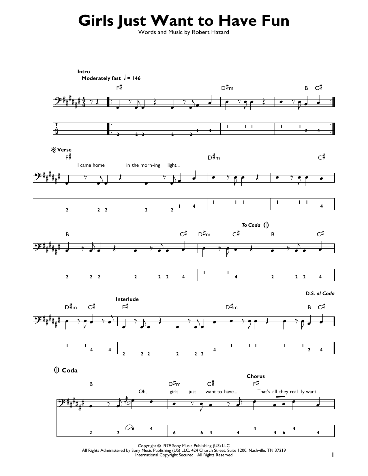 Produktgalerie: Seite 1 von 1 Girls Just Want To Have Fun, Cyndi Lauper, E-Bass, Gitarre