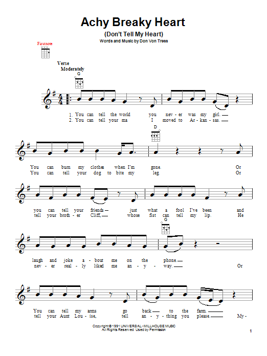 Product gallery: Page 1 of 1 Achy Breaky Heart (Don't Tell My Heart), Billy Ray Cyrus