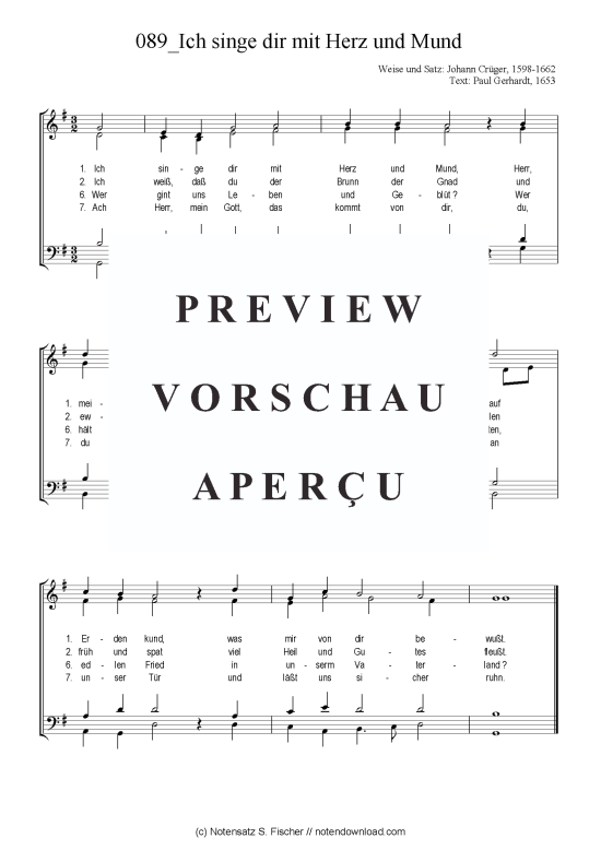Produktbild zu: Ich singe dir mit Herz und Mund Chorsatz Alte Meister