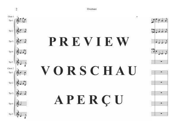 Produktgalerie: Seite 4 von 11 Ouvertüre aus Feuerwerksmusik, , Trompeten Ensemble 10-stimmig