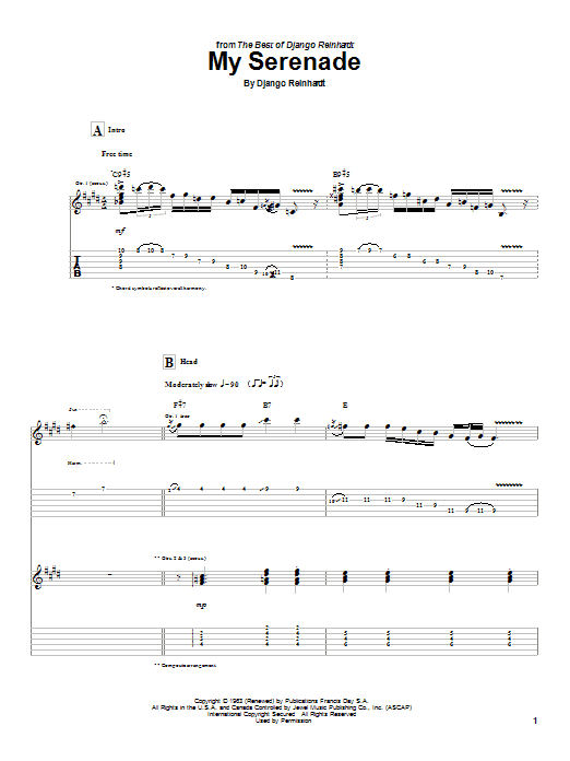 Product gallery: Page 1 of 1 My Serenade, Django Reinhardt