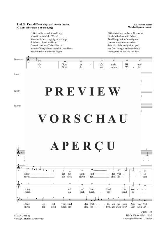Product gallery: Page 8 of 11 Der gantz Psalter Davids, Bd. 3, Psalm 61 - 90, , (mixed choir)