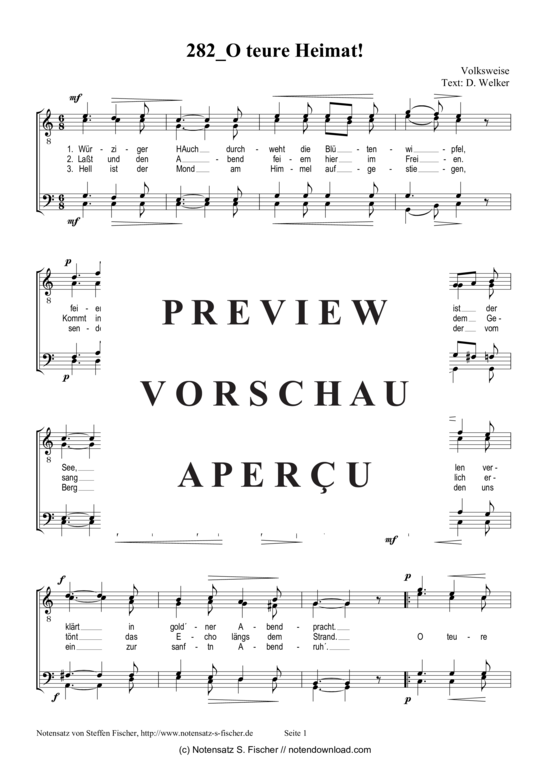 Product gallery: Page 2 of 3 O teure Heimat!  , , (male choir)