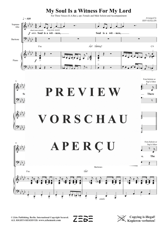 Produktgalerie: Seite 7 von 11 My Soul Is a Witness, , Gemischter Chor SAB und Klavier