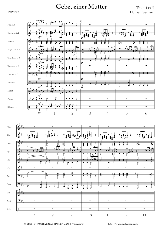 Product gallery: Page 1 of 11 Gebet einer Mutter, , (large wind orchestra)