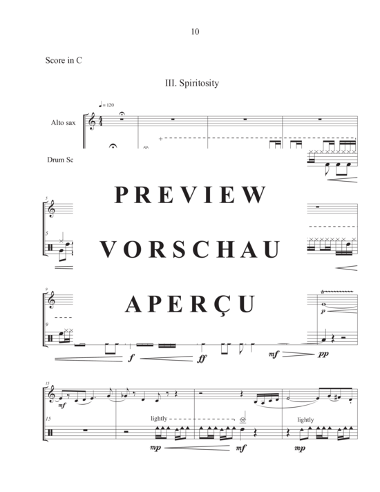 Product gallery: Page 14 of 21 Soundscapes (Saxophon (Es-Alt, das sich mit B-Tenor verdoppelt) , ,  and drums)