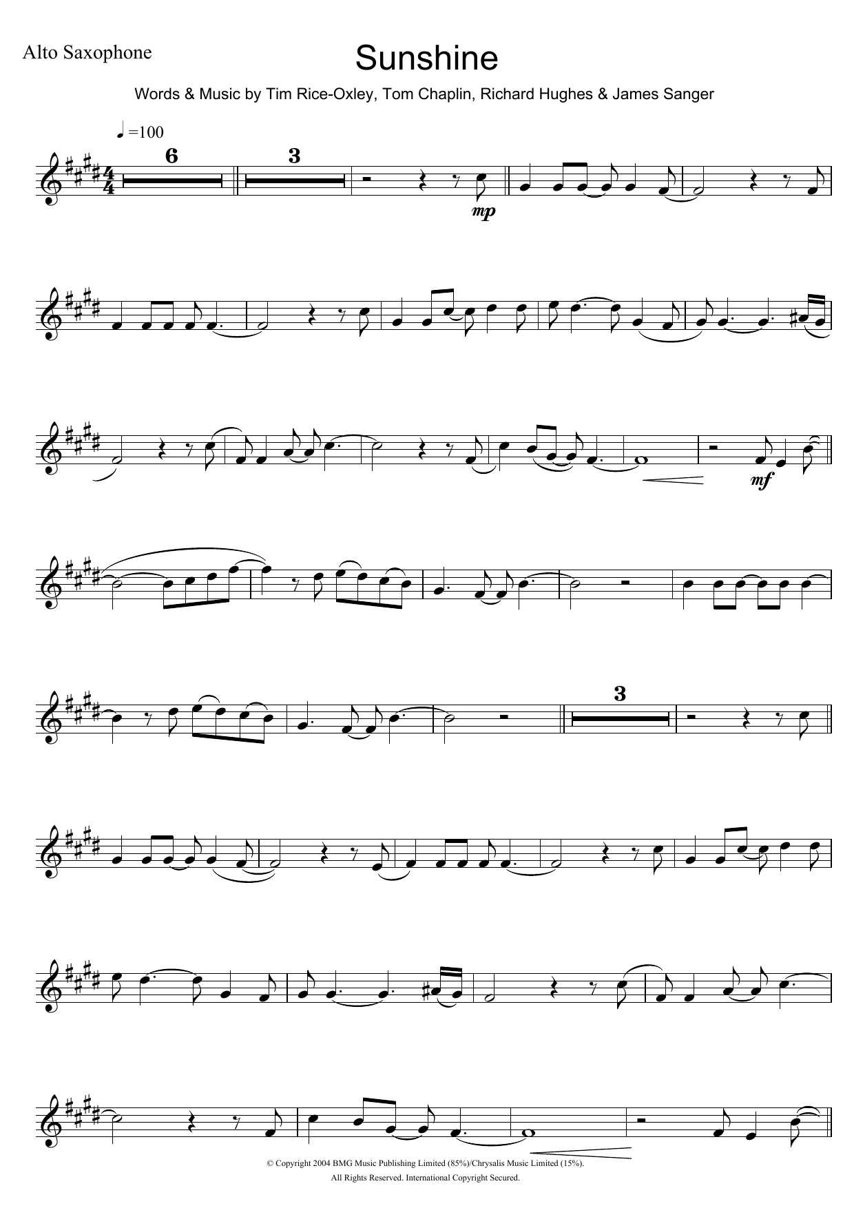 Product gallery: Page 1 of 1 Sunshine, Keane