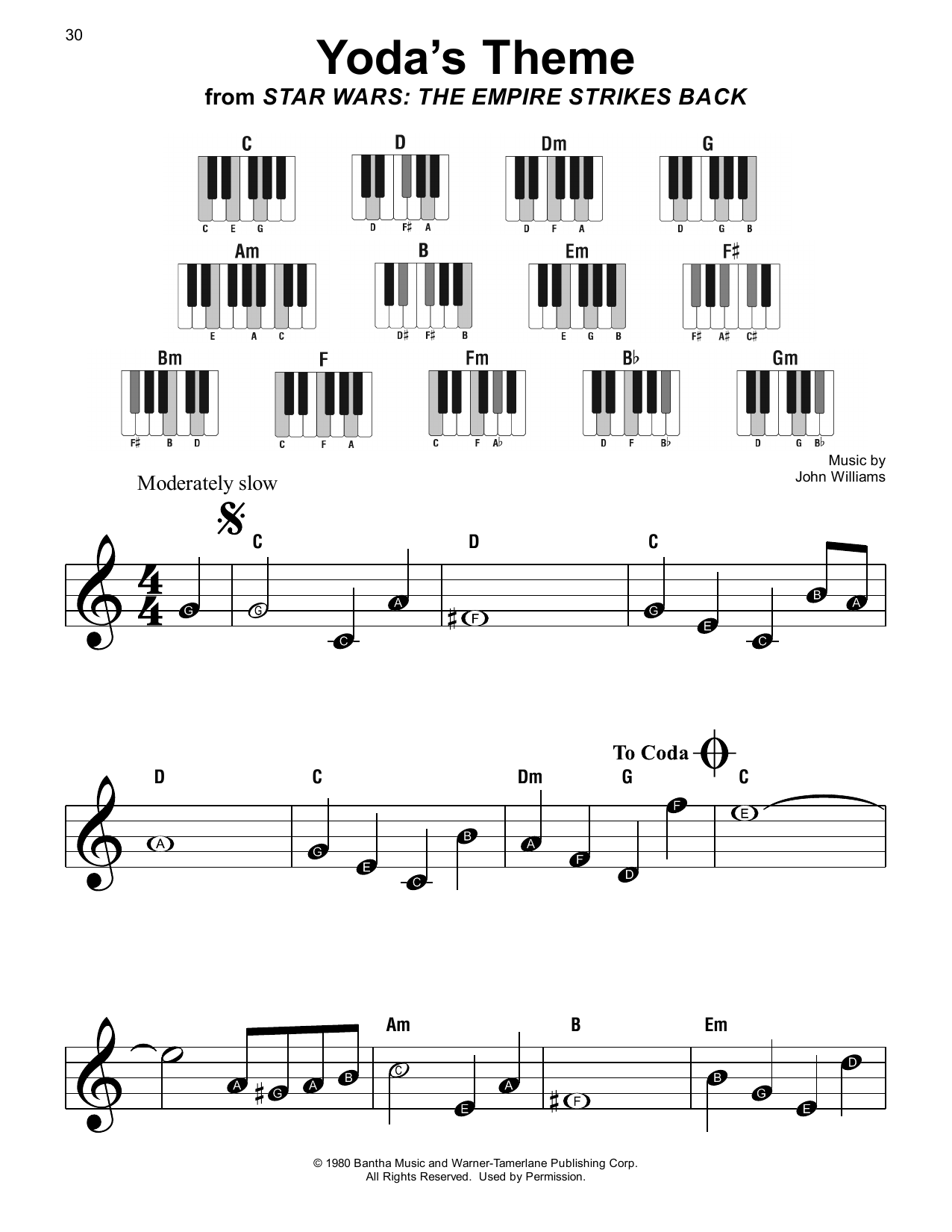 Produktbild zu: Yoda's Theme (from Star Wars: The Empire Strikes Back)
