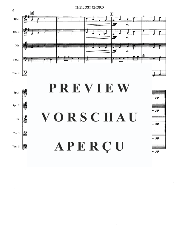 Product gallery: Page 8 of 11 The Lost Chord, , Brass Quintet