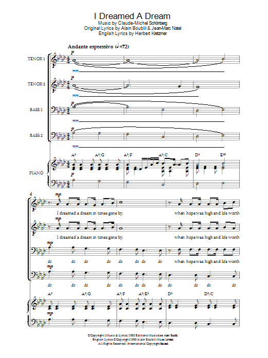 Produktbild zu: I Dreamed A Dream (from 'Les Miserables')