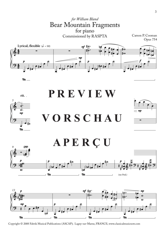 Product gallery: Page 3 of 7 Bear Mountain Fragments , , Piano Solo