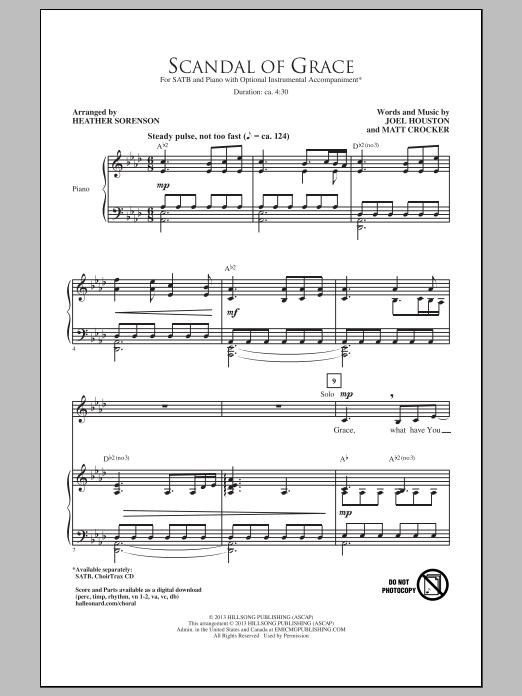 Produktbild zu: Scandal Of Grace (arr. Heather Sorenson)