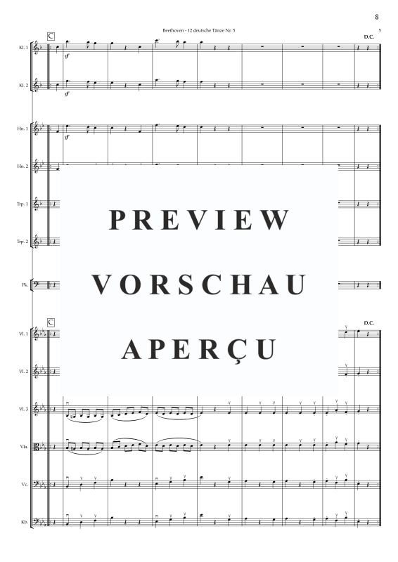 Produktgalerie: Seite 10 von 11 Deutscher Tanz Nr. 5, , Jugendkammerorchester