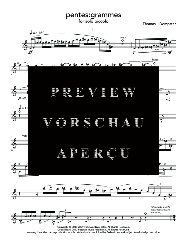 Produktgalerie: Seite 5 von 11 pentes:grammes, , (Piccolo Flöte Solo)