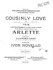 cover: Cousinly Love, Ivor Novello, Gesang, Klavier