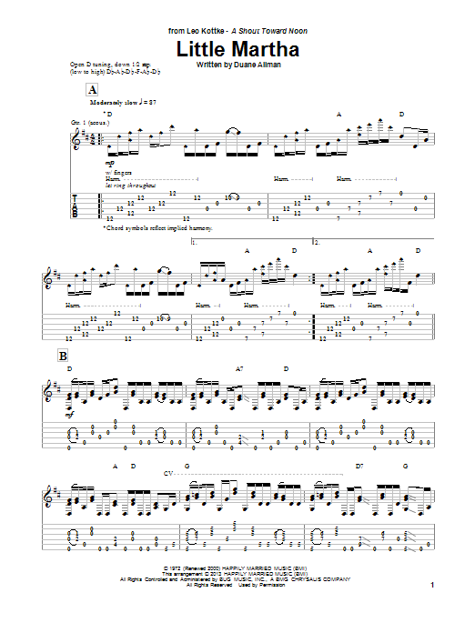 Produktgalerie: Seite 1 von 1 Little Martha, Leo Kottke, Gitarre