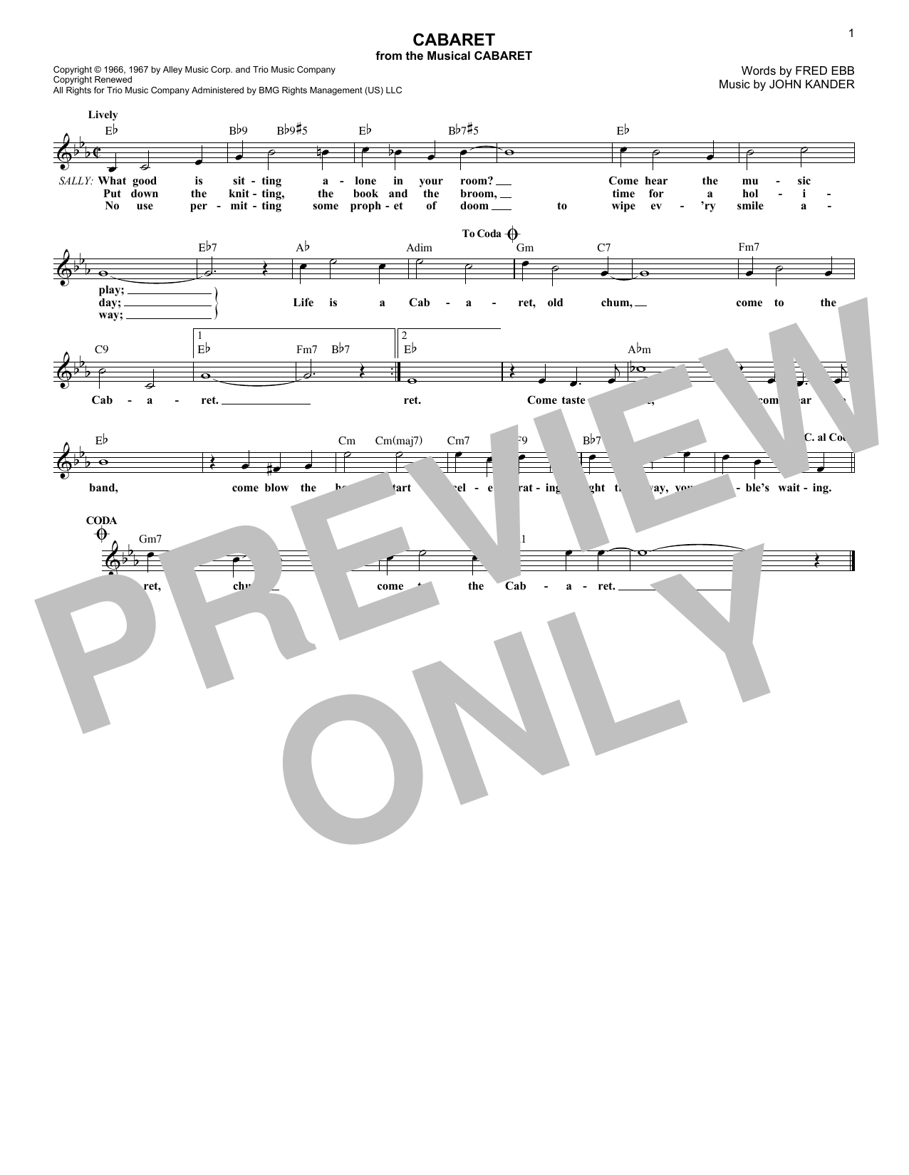 Produktbild zu: Cabaret
