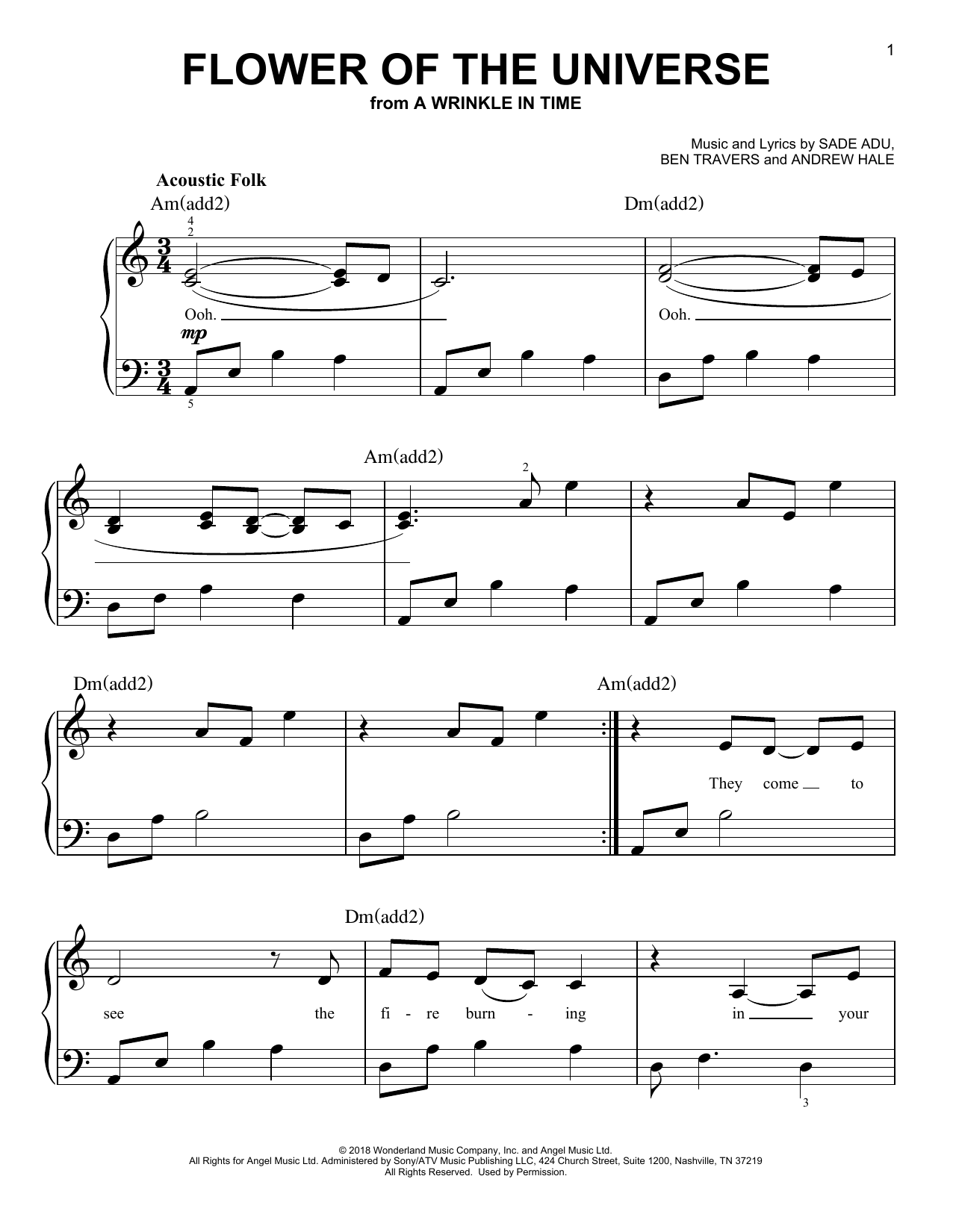 Produktbild zu: Flower Of The Universe (from A Wrinkle In Time)