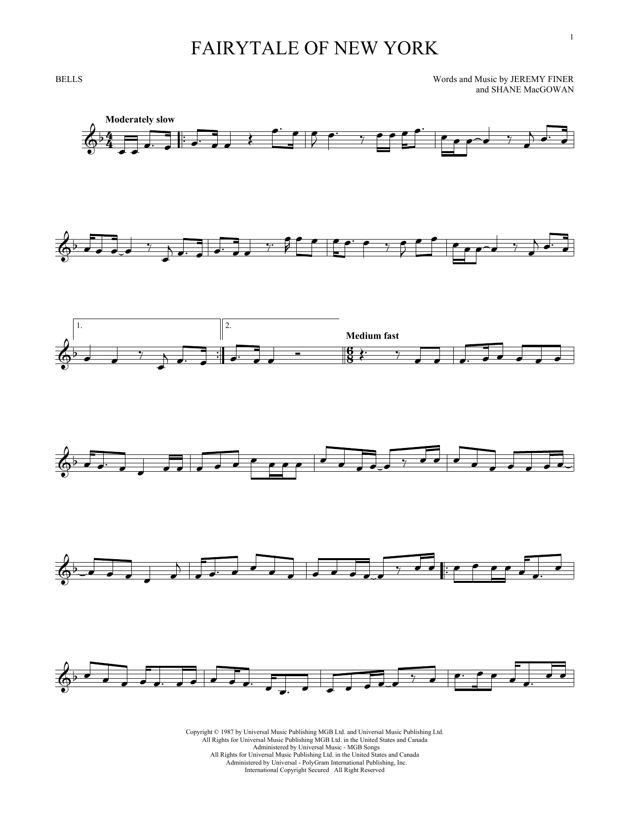 Product gallery: Page 1 of 1 Fairytale Of New York, The Pogues feat. Kirsty MacColl