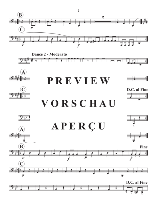 Produktgalerie: Seite 19 von 19 Overture and Three Country Dances, K. 106 , , (Blechbläserquintett)