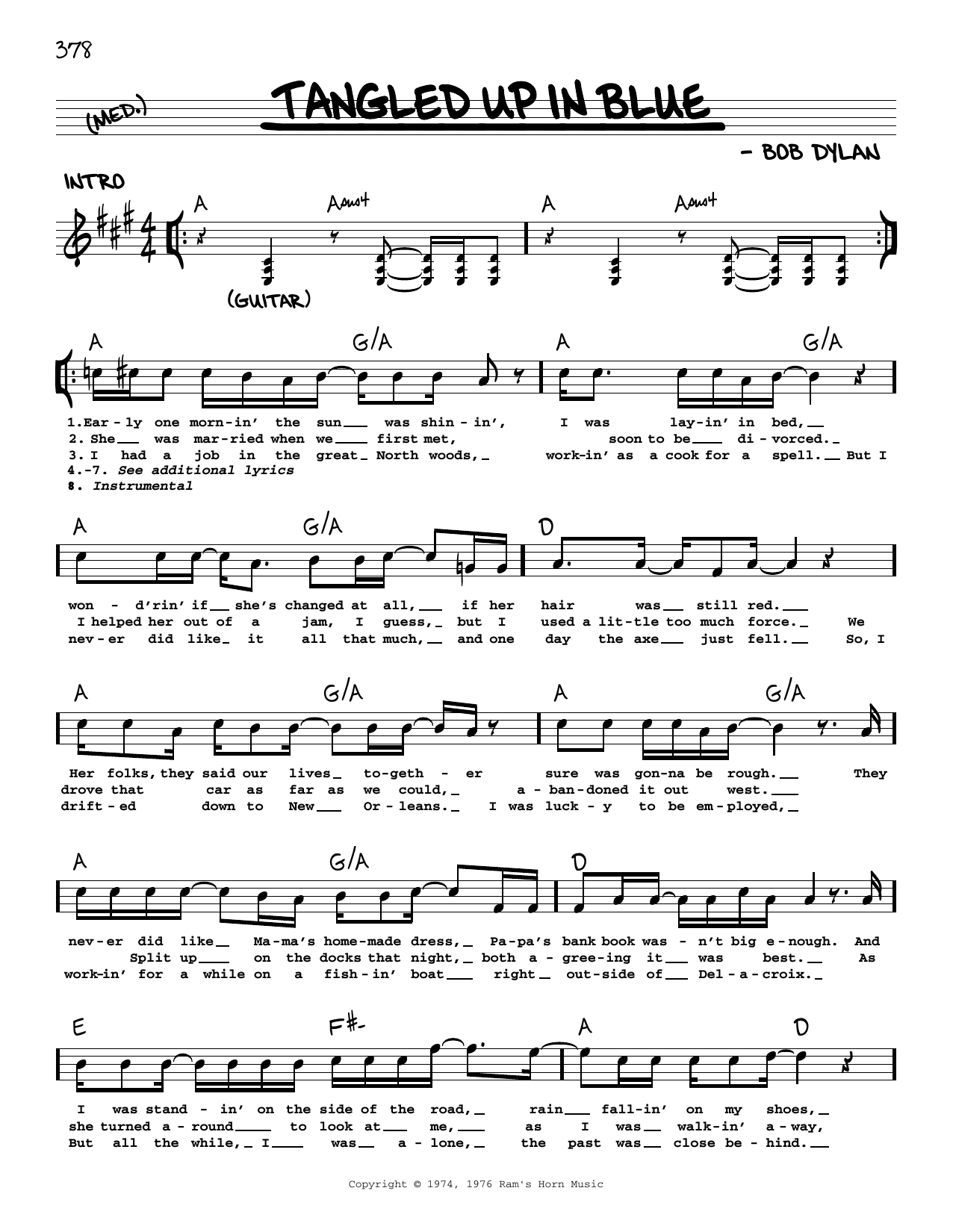 Produktbild zu: Tangled Up In Blue