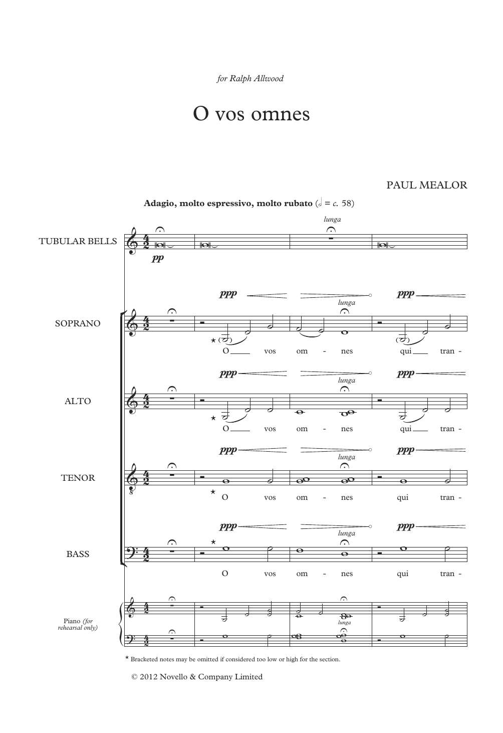 Produktgalerie: Seite 1 von 1 O Vos Omnes, Paul Mealor, Chor