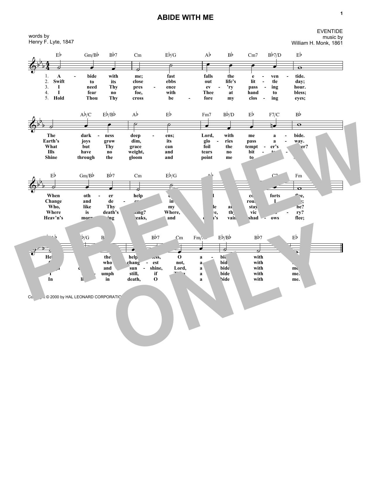 Product gallery: Page 1 of 1 Abide With Me, William H. Monk