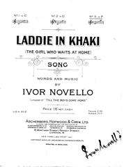 cover: Laddie In Khaki, Ivor Novello