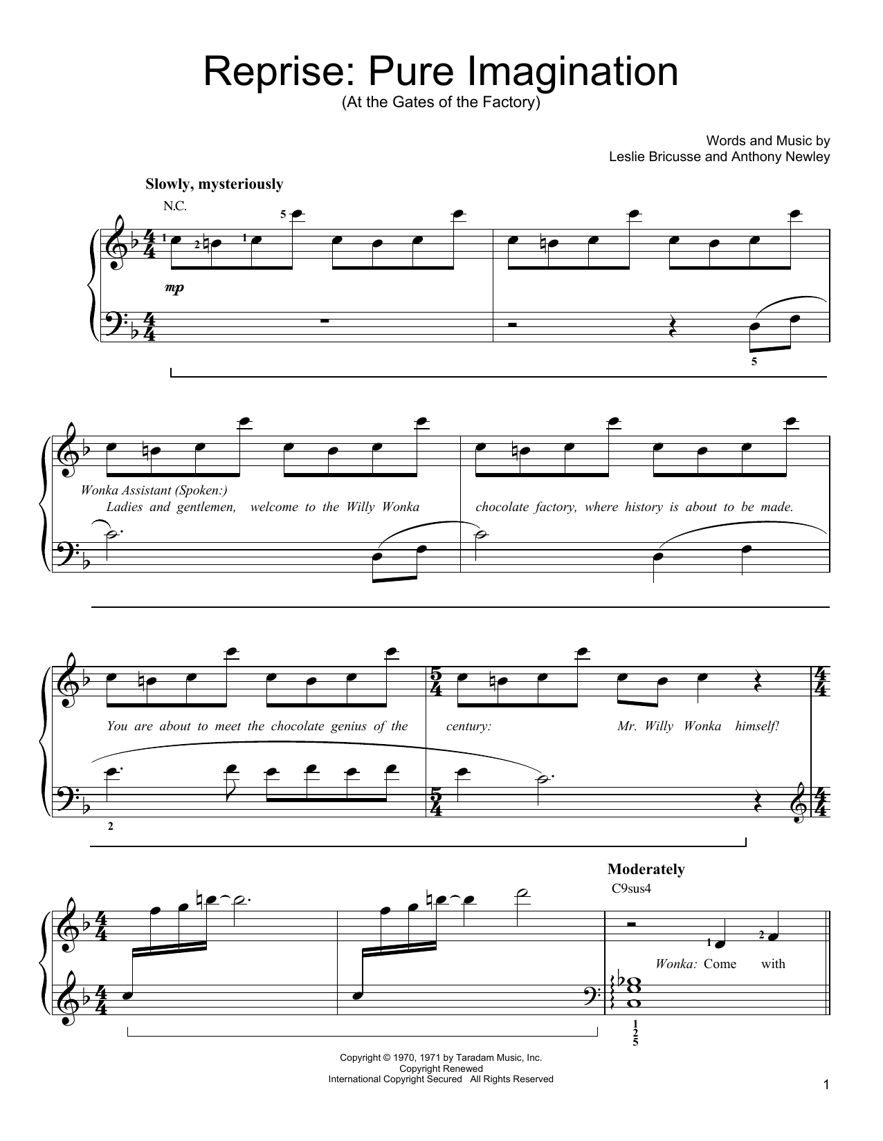 Produktbild zu: Reprise: Pure Imagination (At the Gates of the Factory)