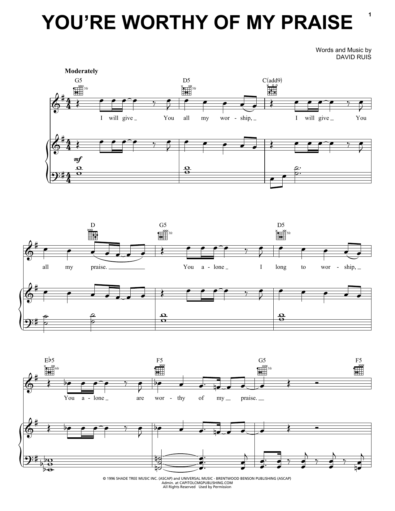 Produktbild zu: You're Worthy Of My Praise