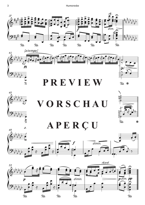 Product gallery: Page 6 of 6 Humoreske - Poco lento e grazioso, Ges-Dur , , Piano Solo