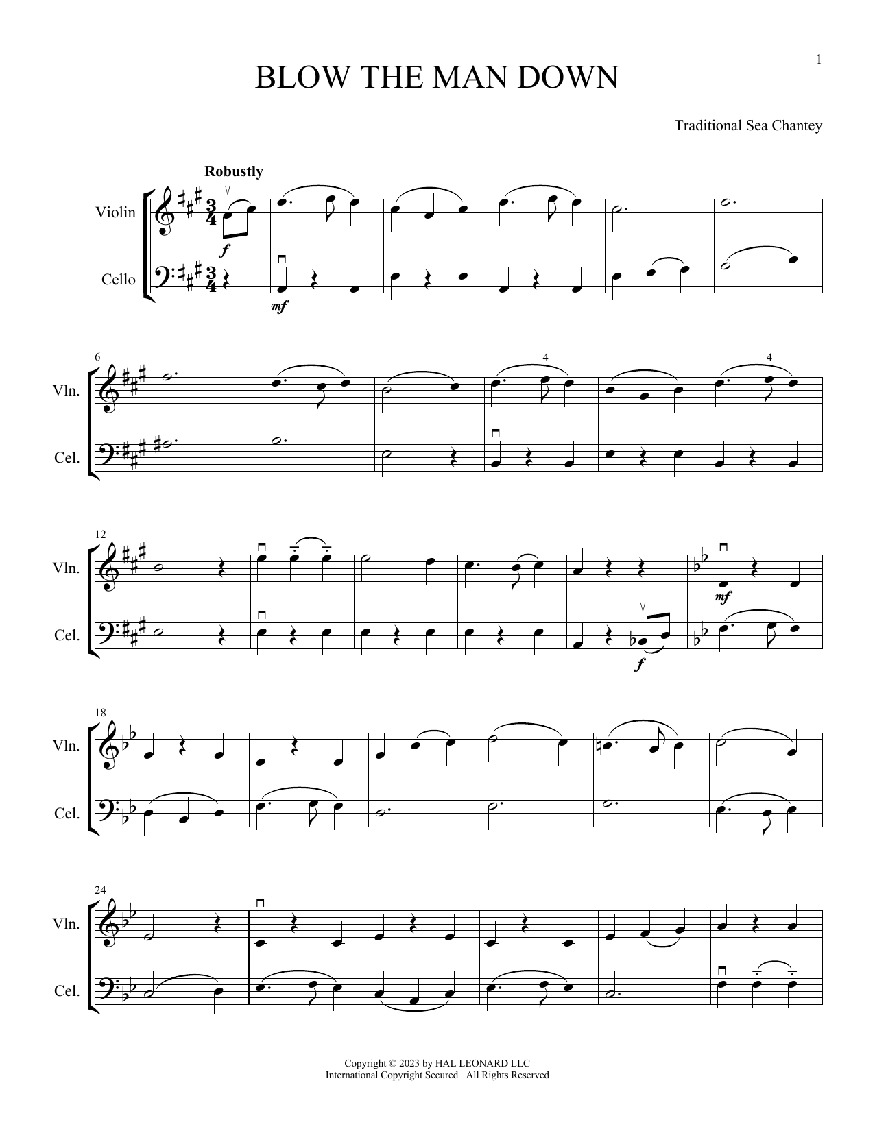 Produktgalerie: Seite 1 von 1 Blow The Man Down (arr. Michelle Hynson), Traditional Sea Chantey