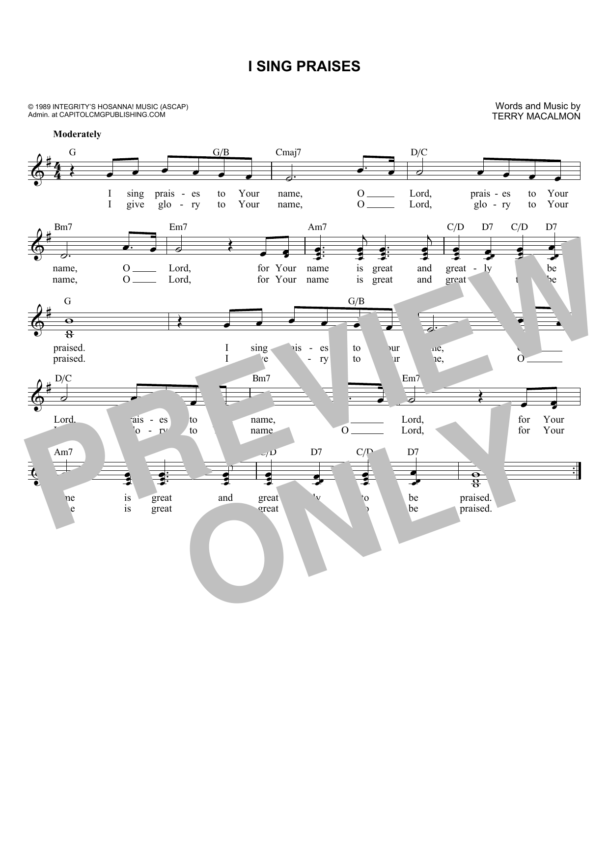 Produktbild zu: I Sing Praises