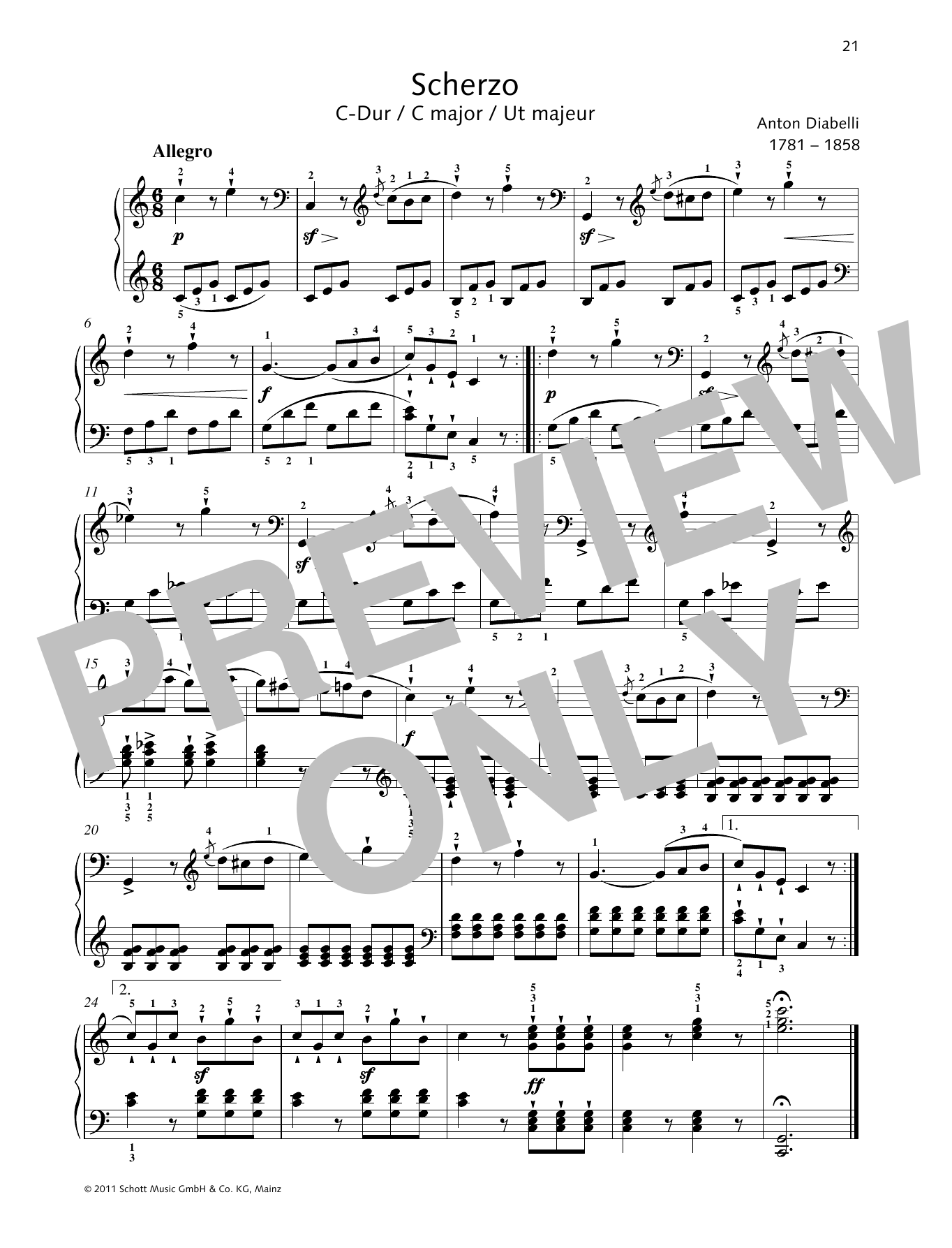 Product gallery: Page 1 of 1 Scherzo C major, Anton Diabelli