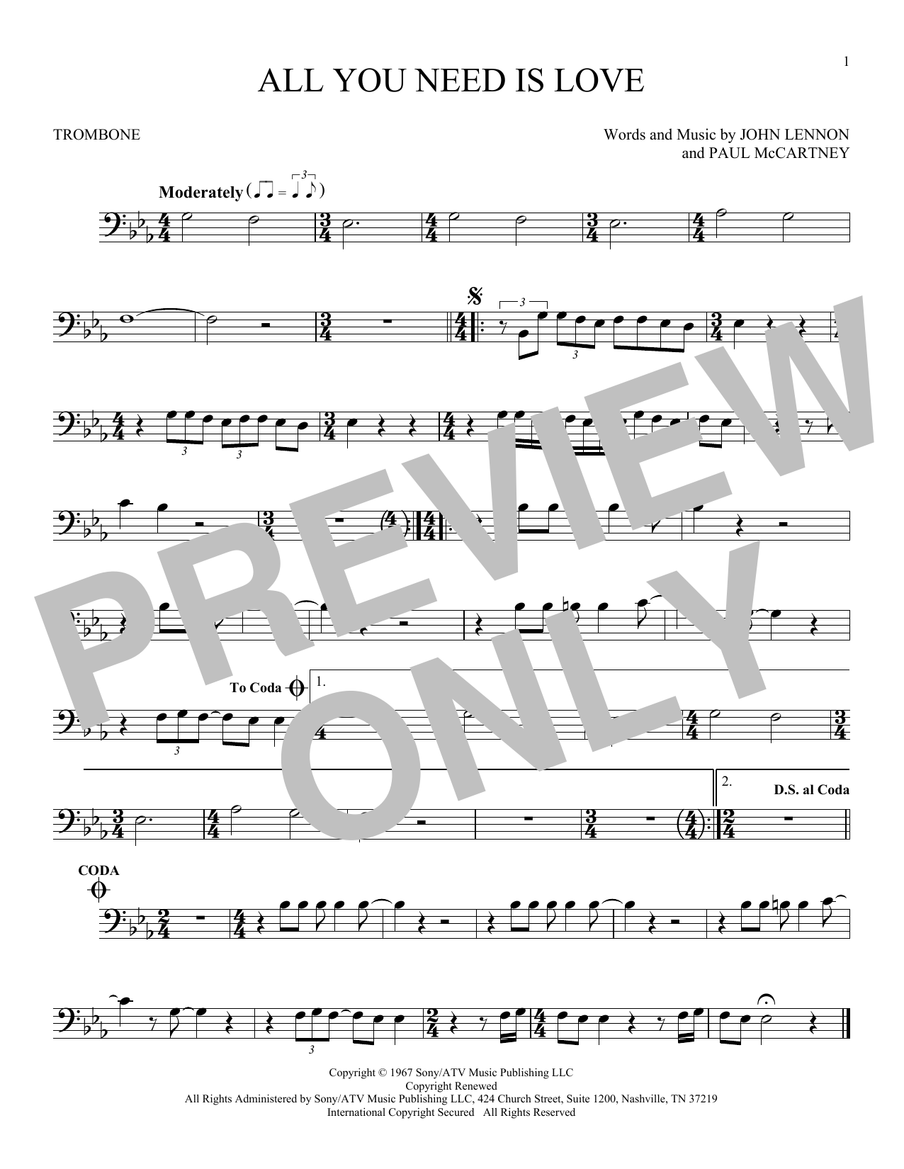 Product gallery: Page 1 of 1 All You Need Is Love, The Beatles