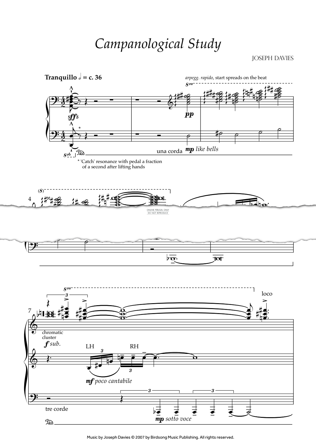 Produktgalerie: Seite 1 von 1 Campanological Study, Joseph Davies, Klavier