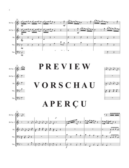 Produktgalerie: Seite 3 von 12 Concerto für zwei Trompeten , , (Blechbläserquintett)