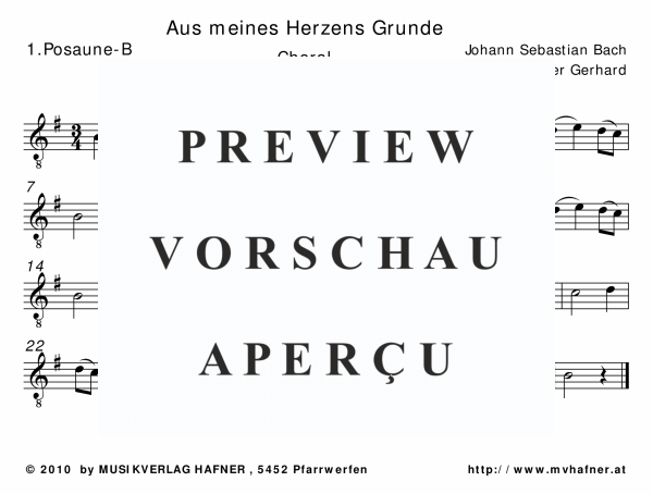 gallery: Aus meines Herzens Grunde, , (Großes Blasorchester)