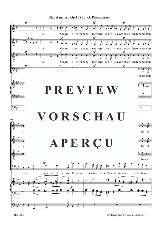 Produktgalerie: Seite 3 von 11 Stabat mater Op,138, , Gemischter Chor und Orgel