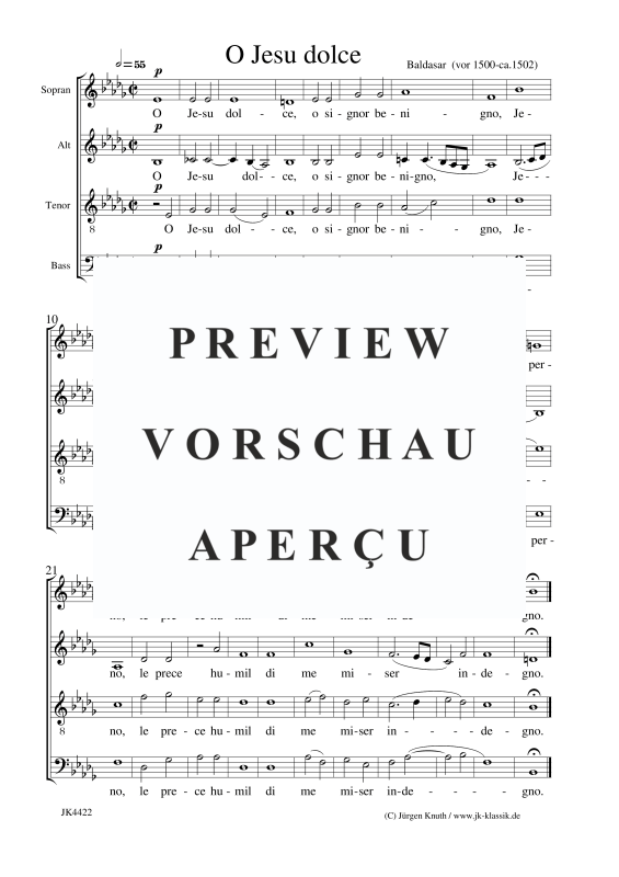 Produktbild zu: O Jesu dolceBaldasar